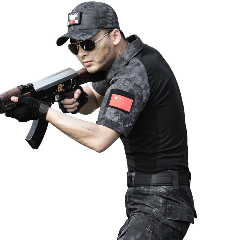 夏季迷彩服套装特种兵野战正品蛙服短袖军装战术作训外套