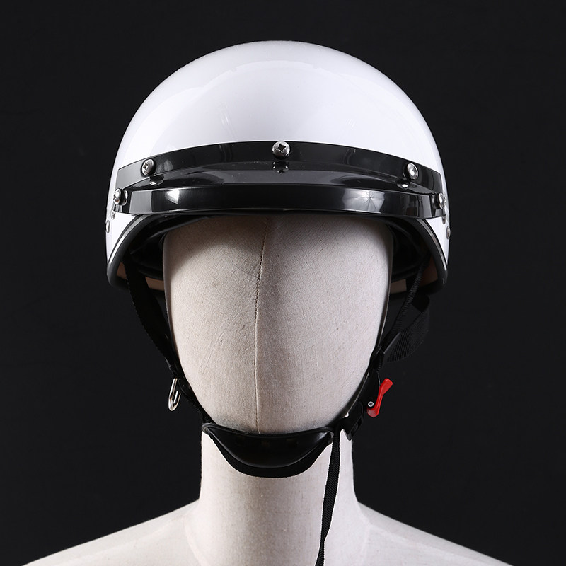 正品夏季骑行头盔 白色摩托车全盔 防护罩头盔 交通巡逻头盔