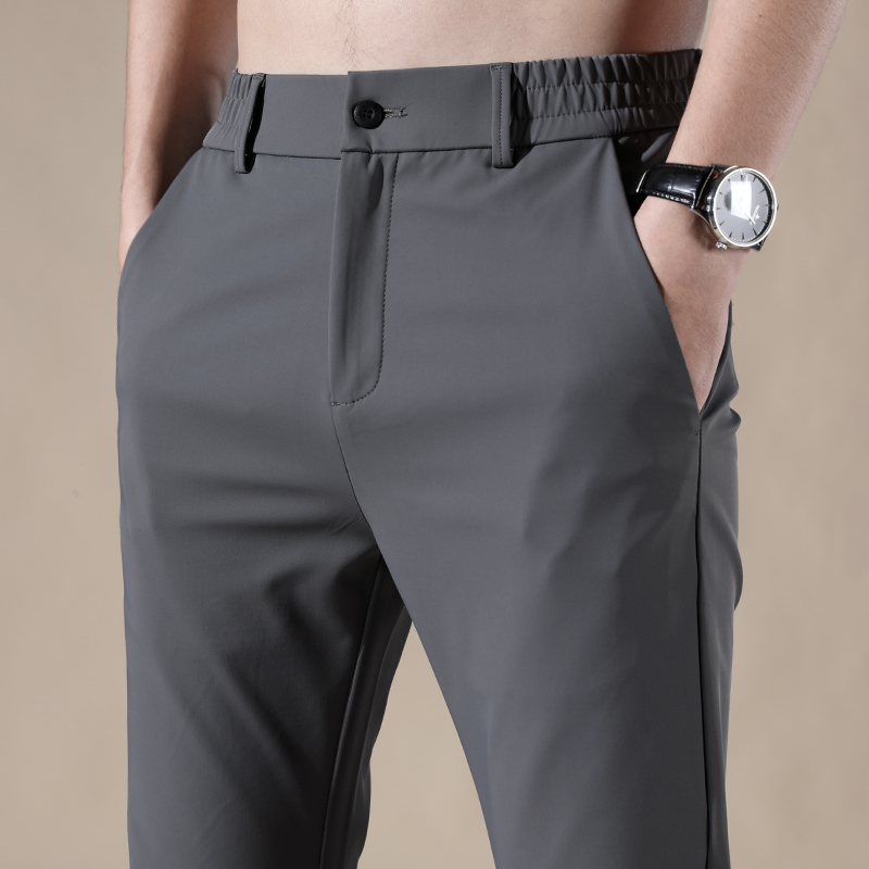 男士西裤夏季冰丝商务直筒男裤2022薄款青年韩版潮流休闲长裤子男
