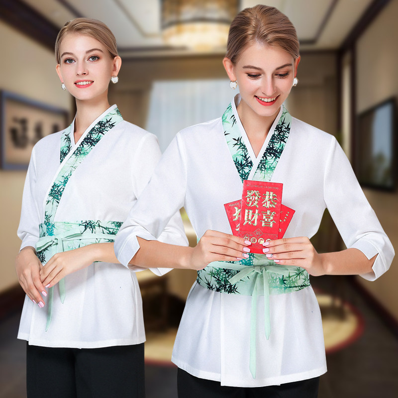 高端中式酒店工作服餐厅餐饮餐饮服务服务员前台礼仪酒店工作制服