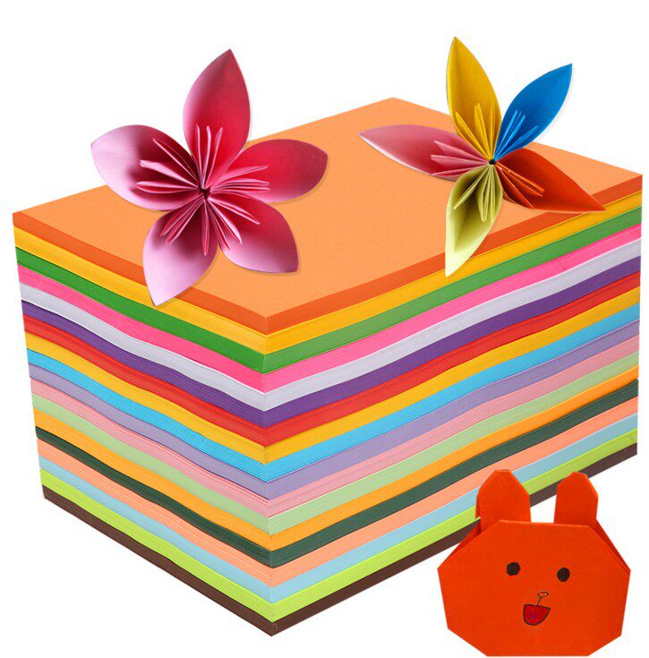 彩色儿童手工彩纸a4复印纸打印纸diy卡纸幼儿园手工折纸