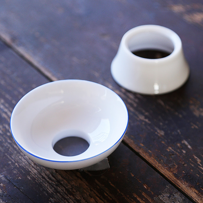 茶漏茶滤陶瓷茶叶过滤器白瓷漏网泡茶器滤茶器茶滤