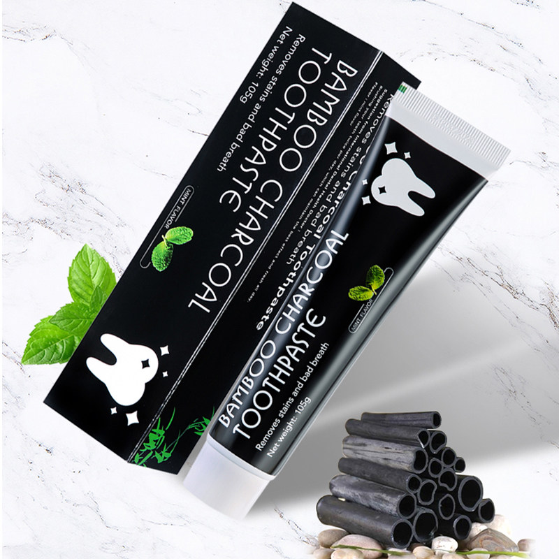 天猫 正品bamboo椰子壳活性炭黑色牙膏