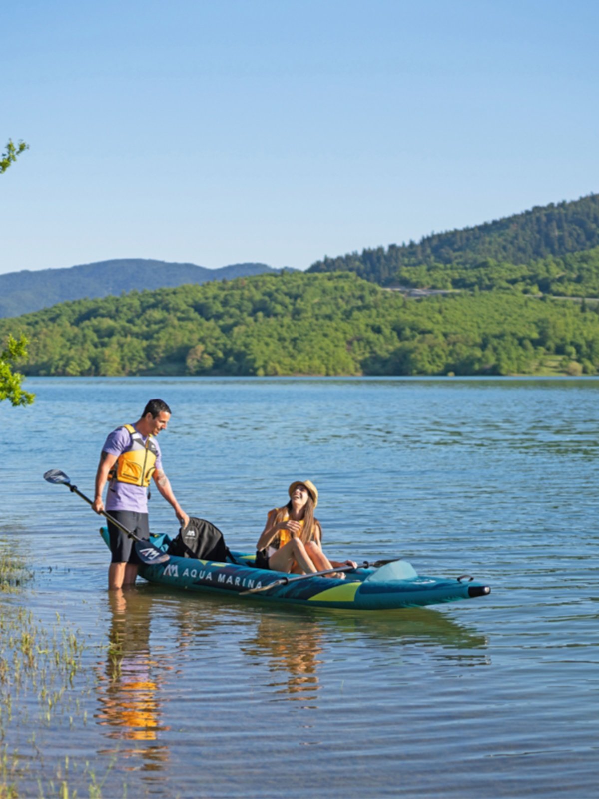 aquamarina漂流独木舟充气双人单双人皮划艇k2新款湍流独木舟