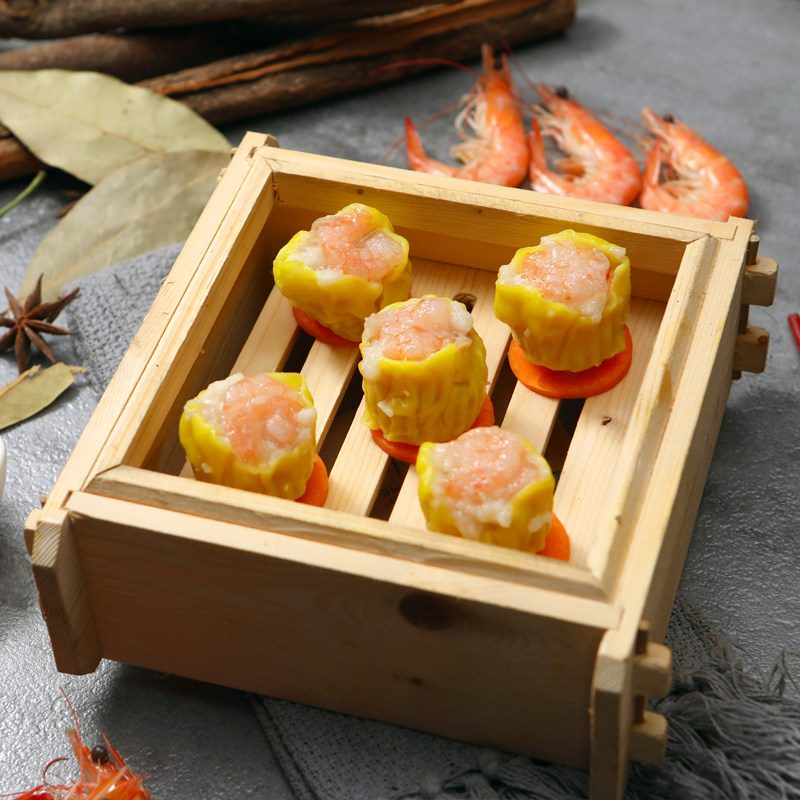 加藤广式营养蒸烧鲜虾点心食品半成品速冻烧卖包点