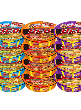 日清ufo飞碟3口味干拌面混装12碗