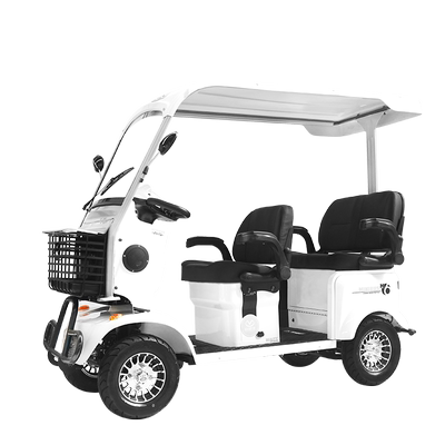 小巴士碟刹电瓶车e800老年老人代步车电动四轮电车女接送孩子带棚