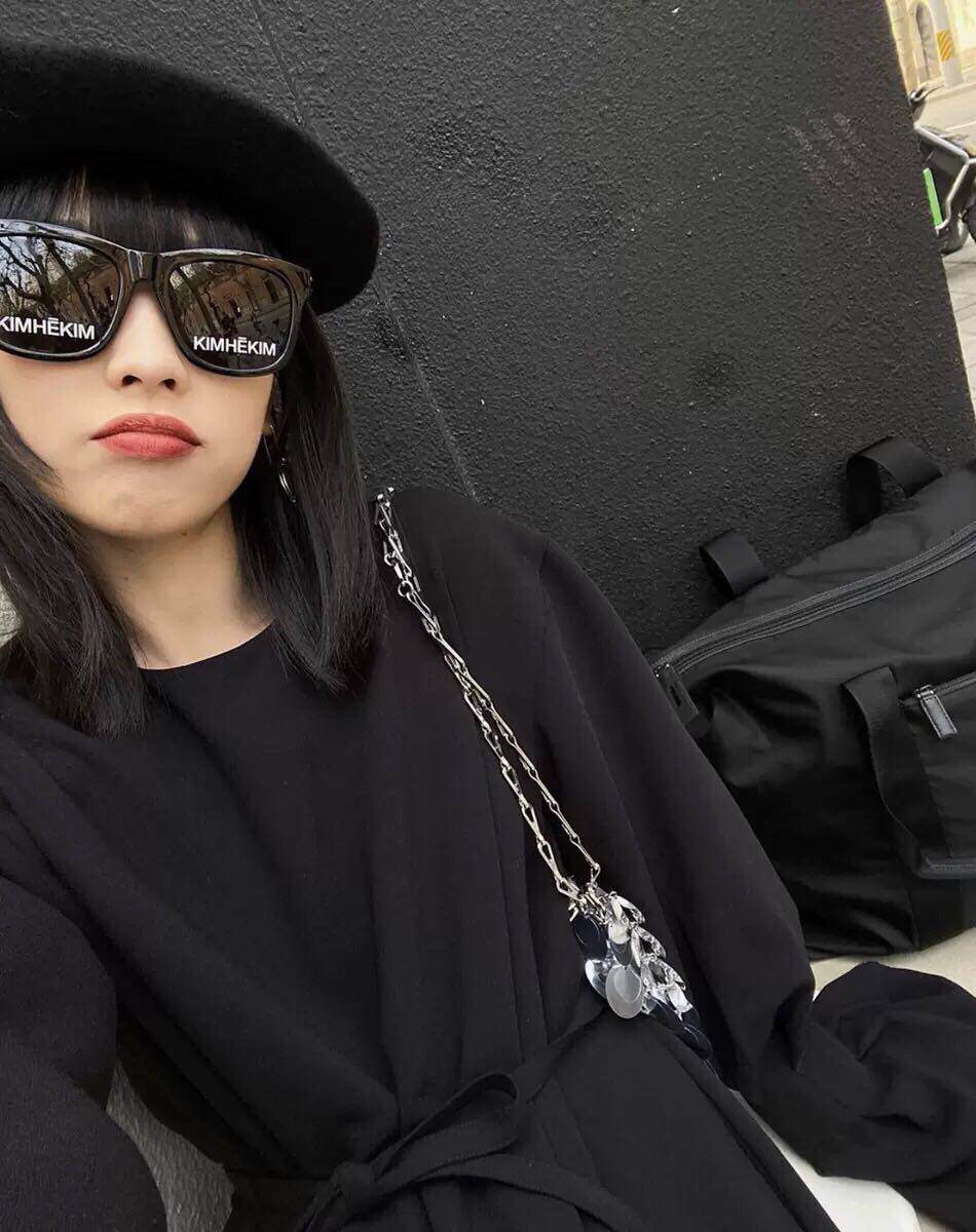 超酷明星网红同款墨镜kimhekim板材方形复古时尚太阳眼镜