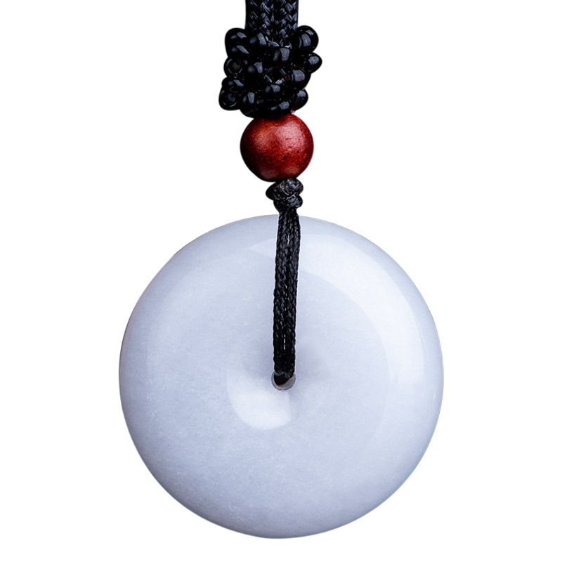 和田白玉昆仑玉平平安扣吊坠女款项链男士挂坠项坠