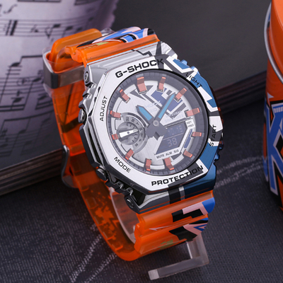 卡西欧周年纪念gshock涂鸦限定农家橡树金属手表gm-2100ss日韩腕表