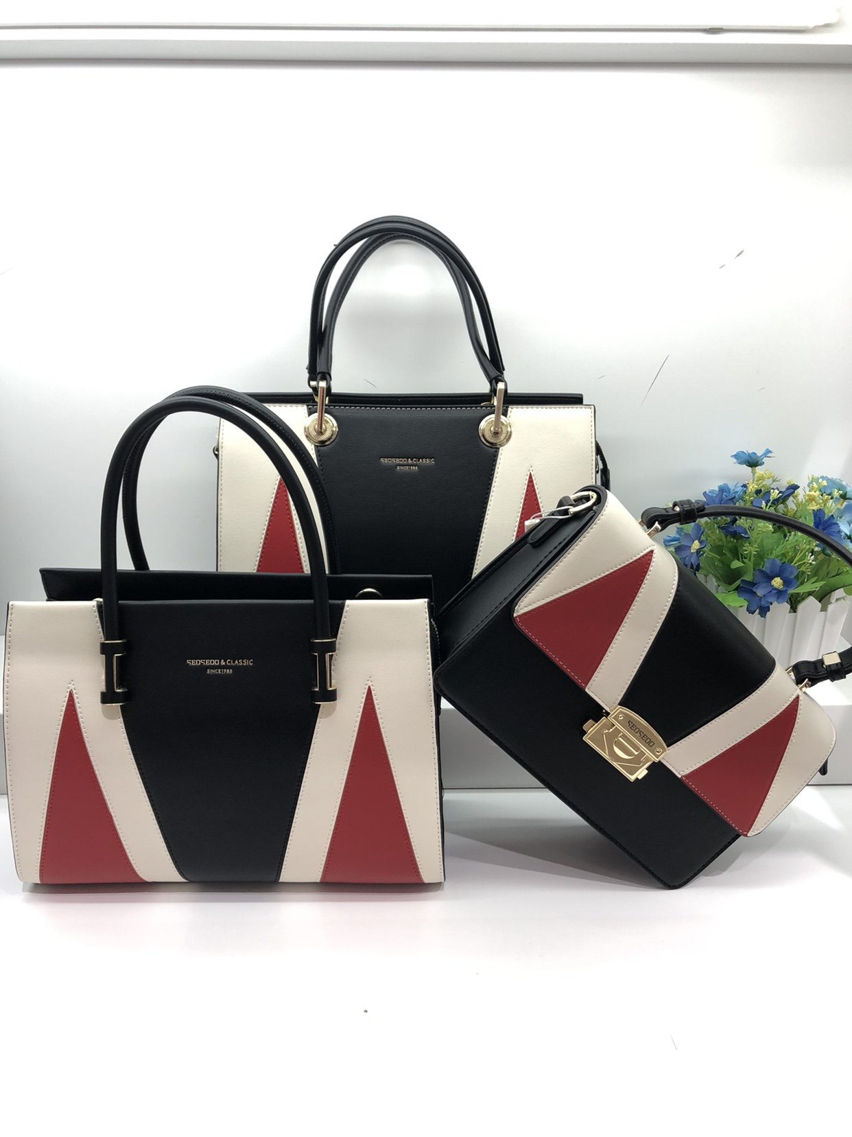 seoseoo大气手提包大容量女士袋鼠包女士妈妈中年轻奢通用款女包