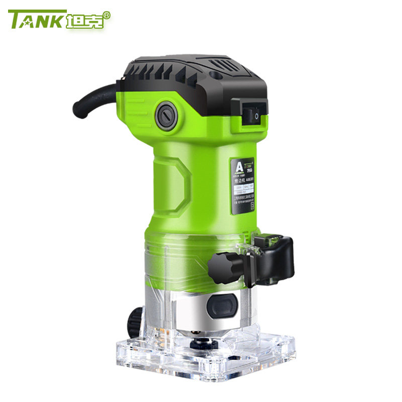 坦克修边机木工开槽机diy木工工具多功能木工雕刻机电木铣小锣机