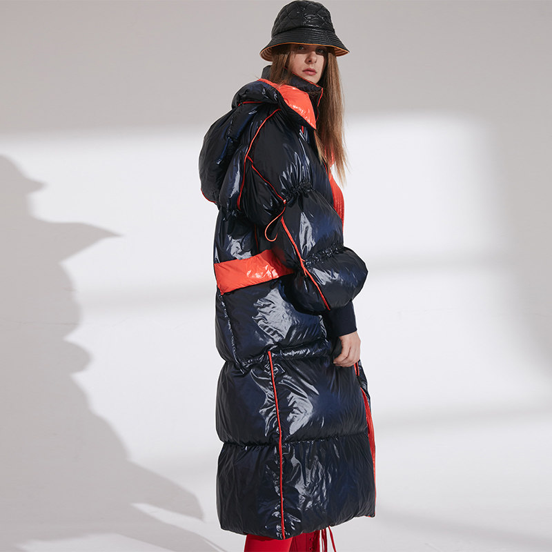 blackcolor2020羽绒服女新款中长款冬天加厚超长到脚踝过膝鹅绒服