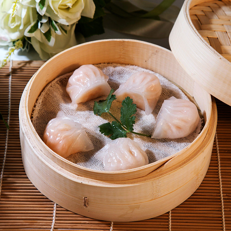 金城速冻虾饺1kg50只 水晶虾仁饺子半成品冷冻 手工港式广式点心