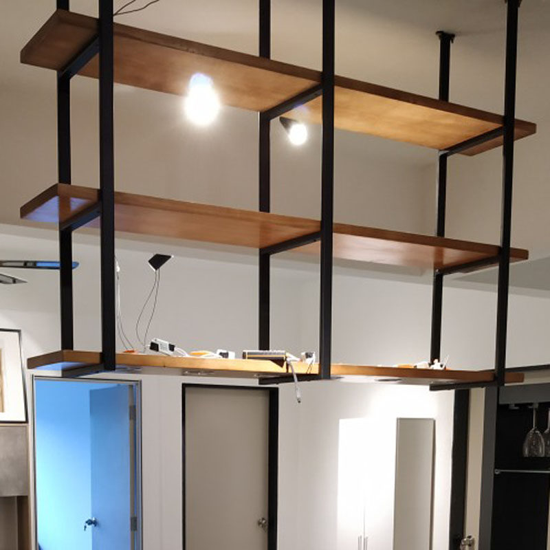 酒架悬挂吊柜吊顶置物架多层工业风餐前台装饰酒架