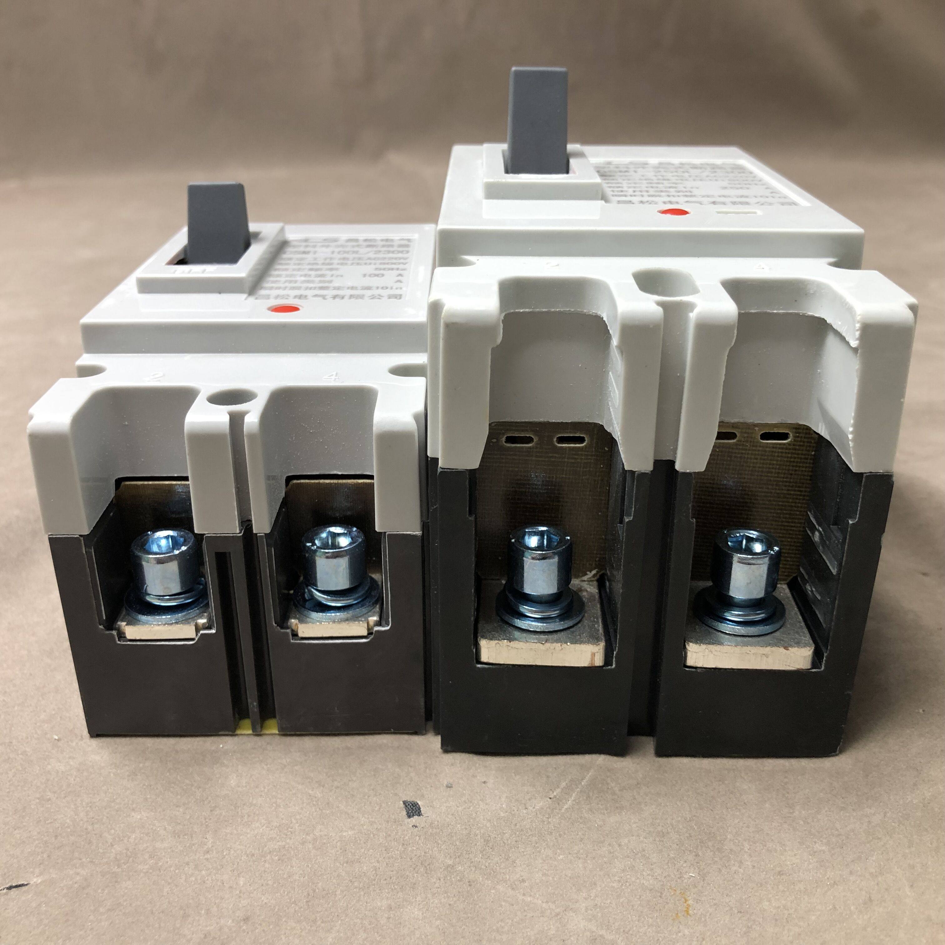 塑壳断路器2p空气开关100a150a200a225a单相空气开关