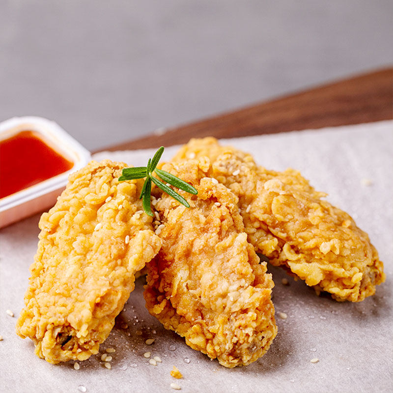 裹粉翅中冷冻半成品香辣油炸小吃1kg20个包生鸡翅