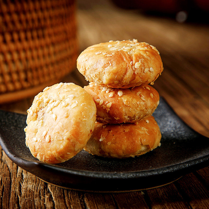 昱城黄山烧饼正宗安徽特产美食梅干菜扣肉酥饼好吃的网红零食小吃