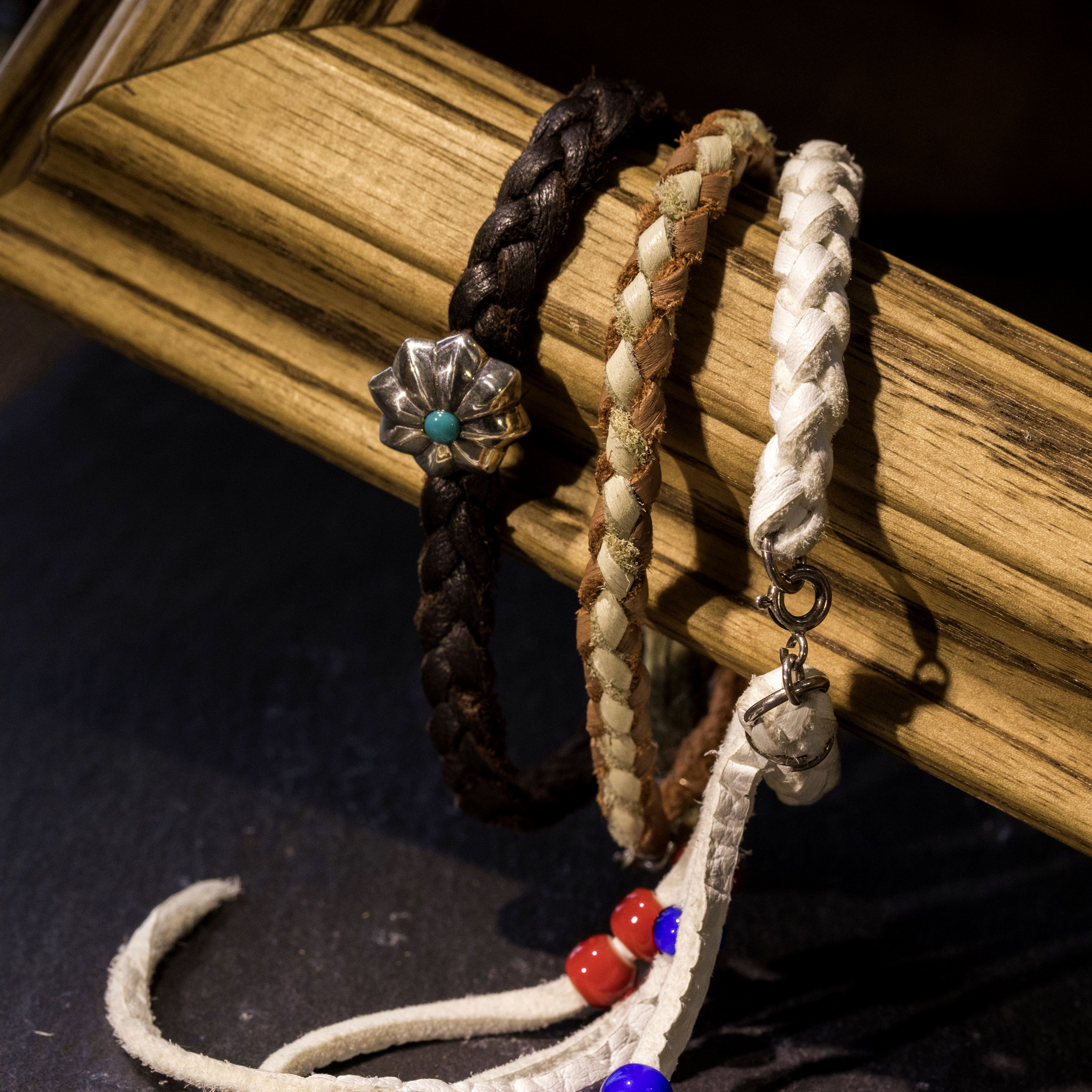 日本进口saad手工鹿皮编织手绳项链其他特色工艺品