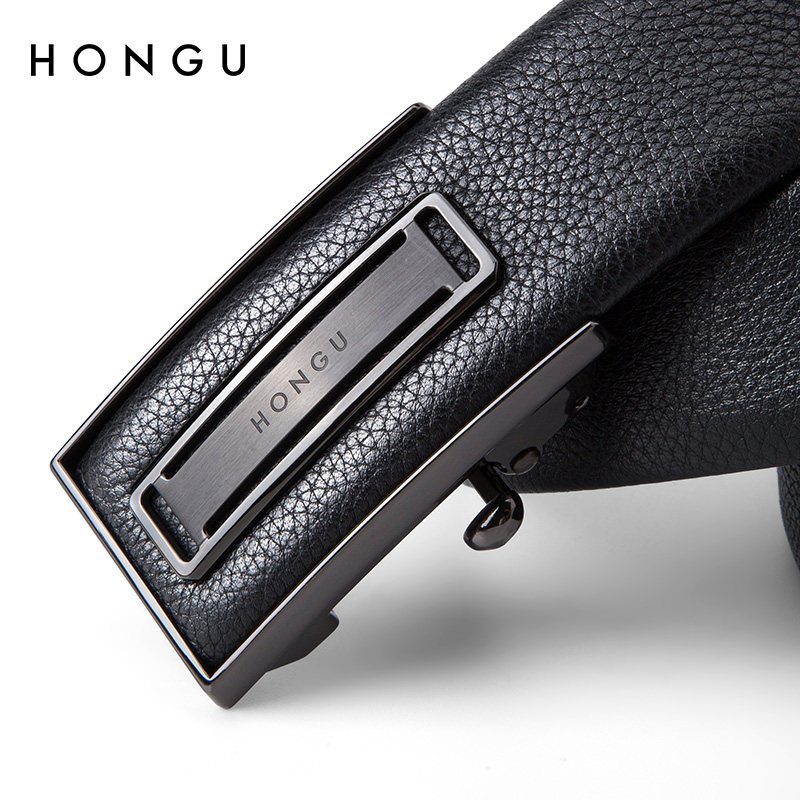 红谷皮带新款真皮自动中青年商务简约男士腰带腰带