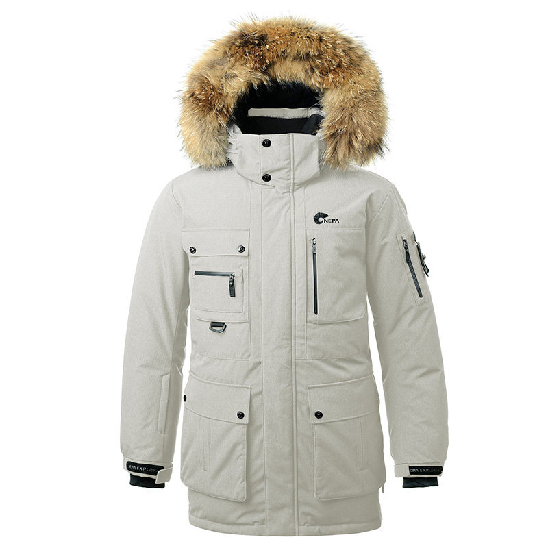 nepa耐葩男士alaska羽绒服保暖毛领帽子加拿加拿大羽绒衣