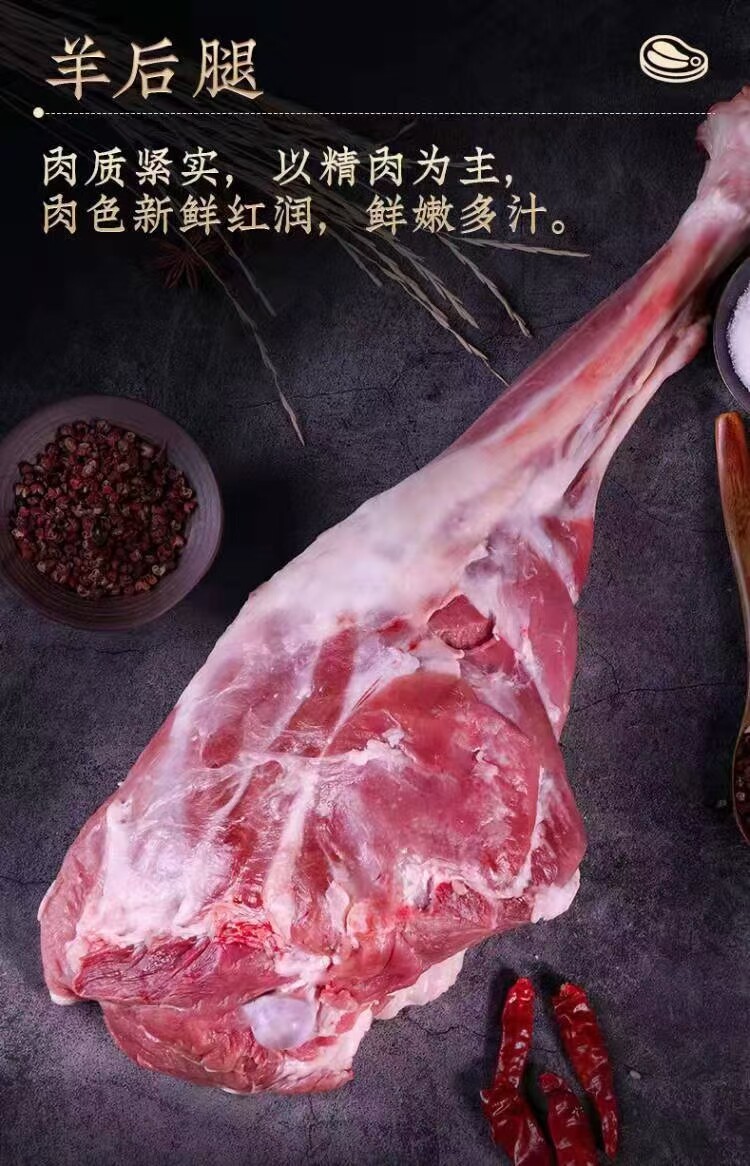 新疆尉犁县羊肉罗布塔河羔羊新鲜生肉肉羊羊腿生羊肉