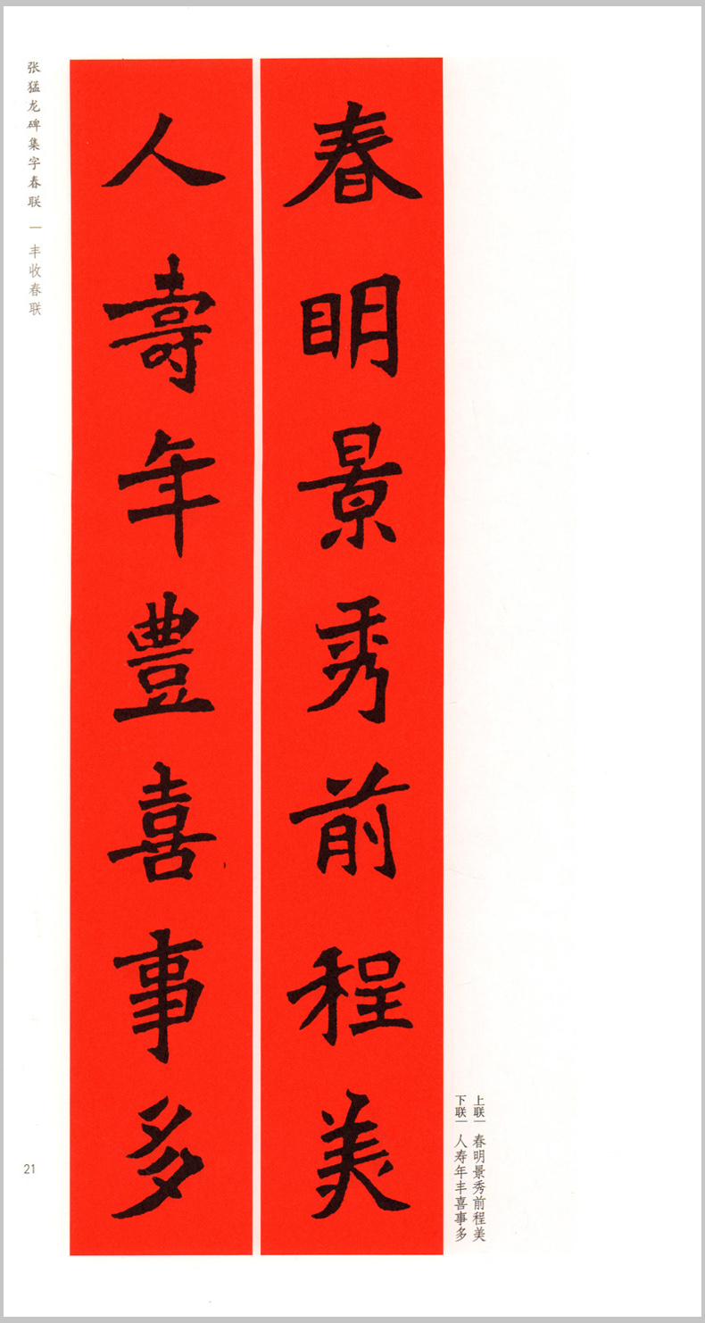 正版 春联挥毫必备 张猛龙碑集字春联 行书楷书隶书楹联书法字帖篆书