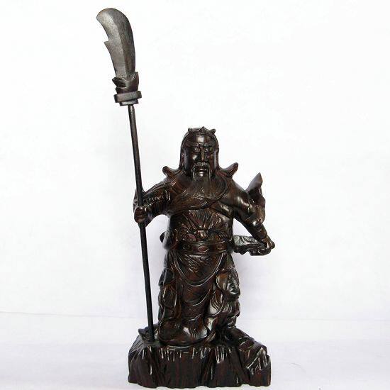 木雕关公佛像摆件二爷红木雕刻工艺品实木木质木雕