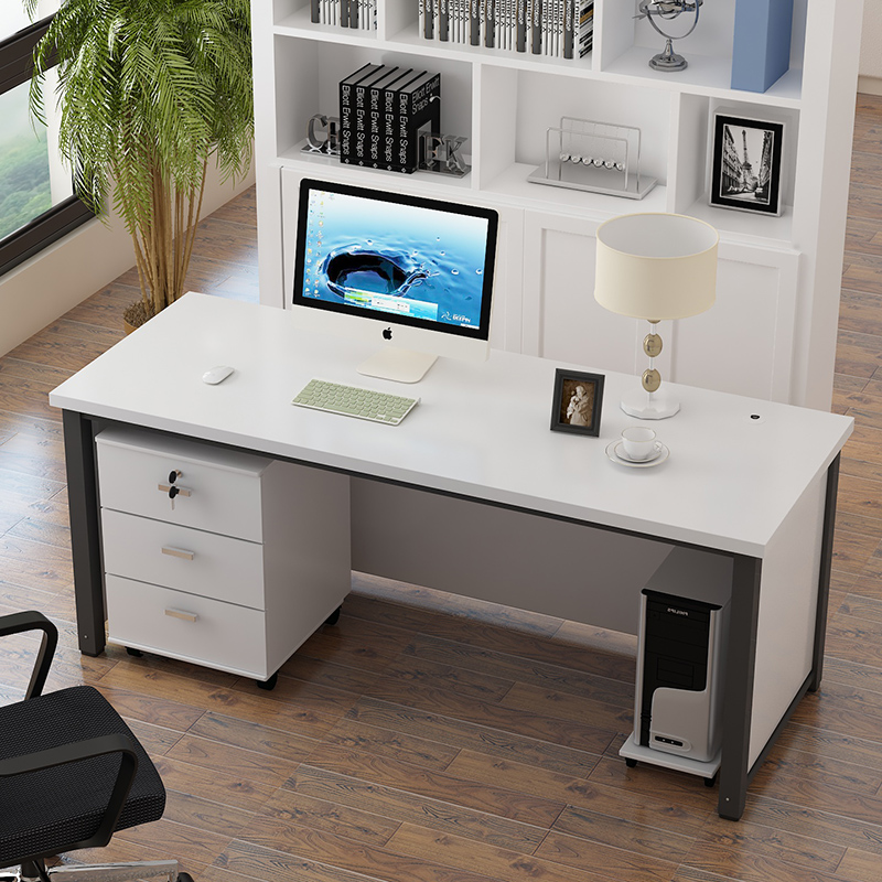 办公桌职员单人电脑桌简易书桌简约现代家用写字台办公电脑桌