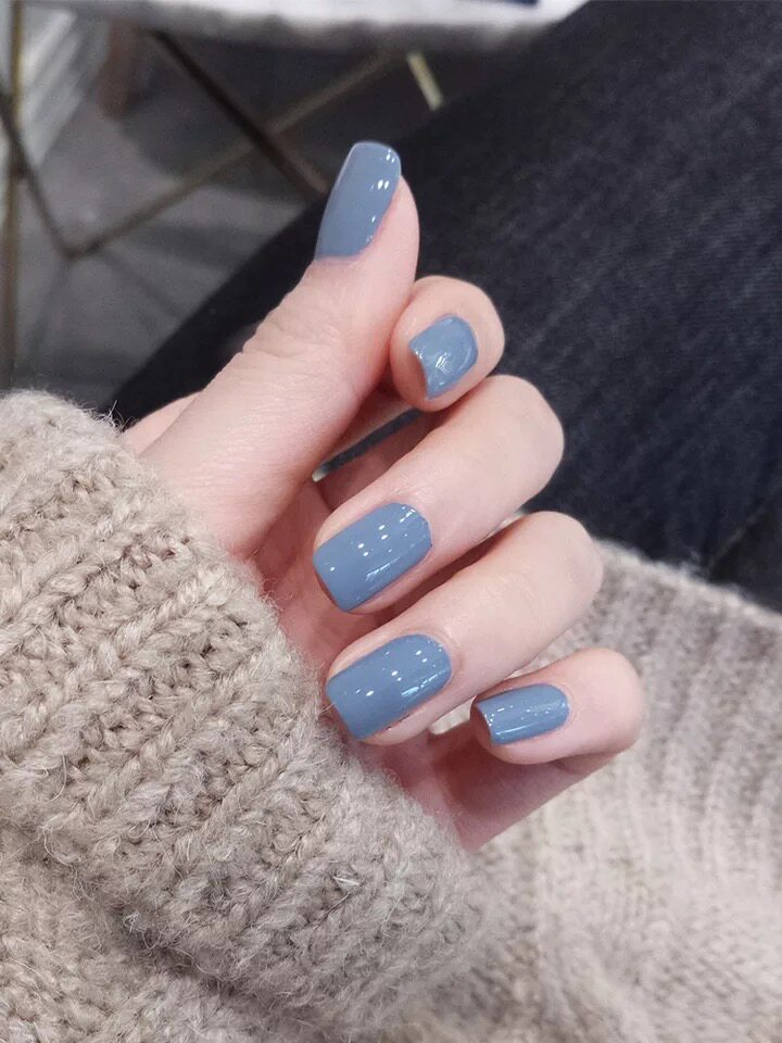 catsre蓝色指甲油可剥持久环保无味撕拉烟灰蓝指甲油蓝色系列10ml