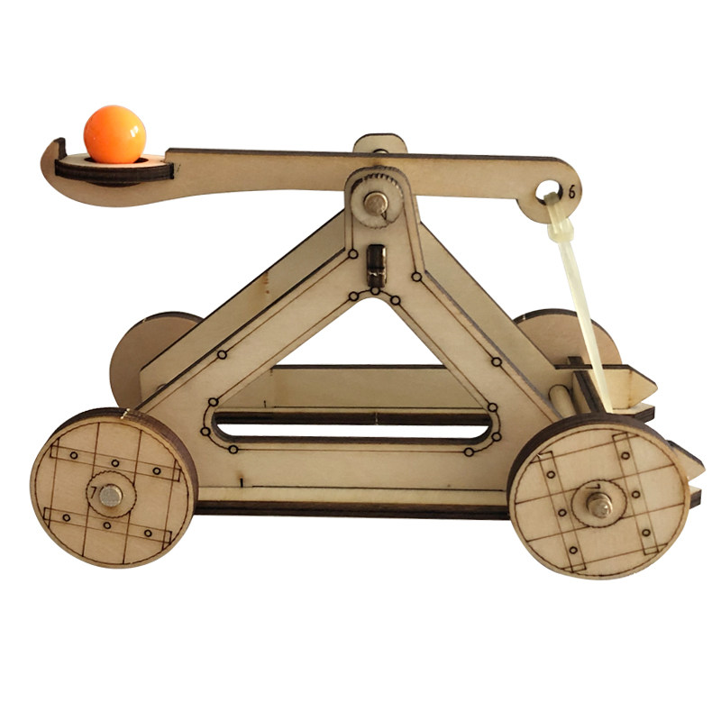 diy木制投石科技制作投球材料投石机科学实验