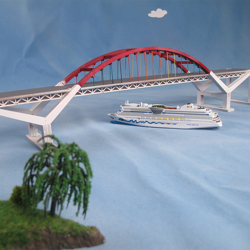 diy手工拼装拼图拱桥桥梁模型重庆菜园大桥科学实验