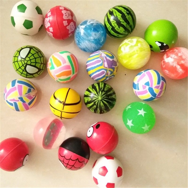 35号混装橡胶弹力球弹弹球跳跳球扭蛋机专用弹力球儿童玩具球