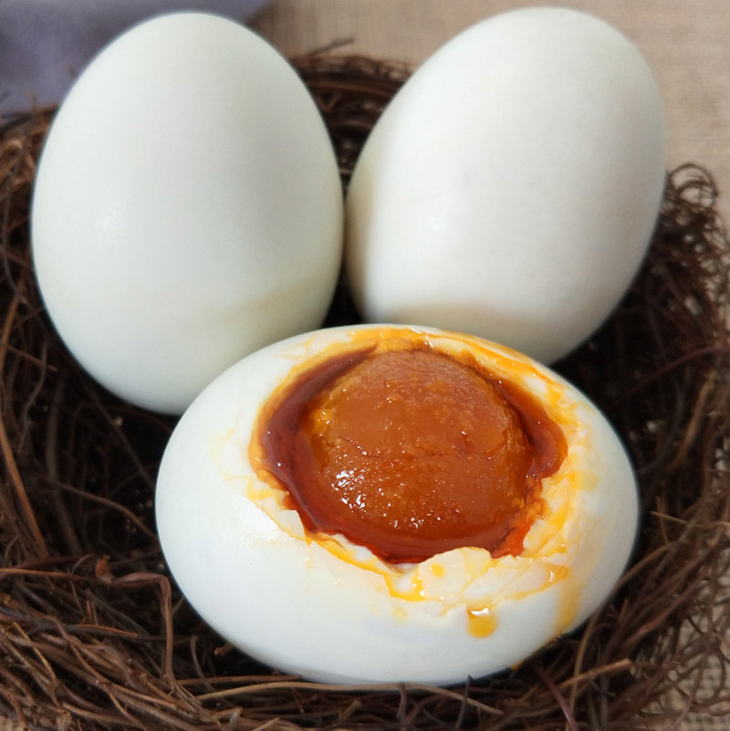 亿家爱80克30枚农家非高邮真空即食熟咸鸭蛋红心流油冒油包邮