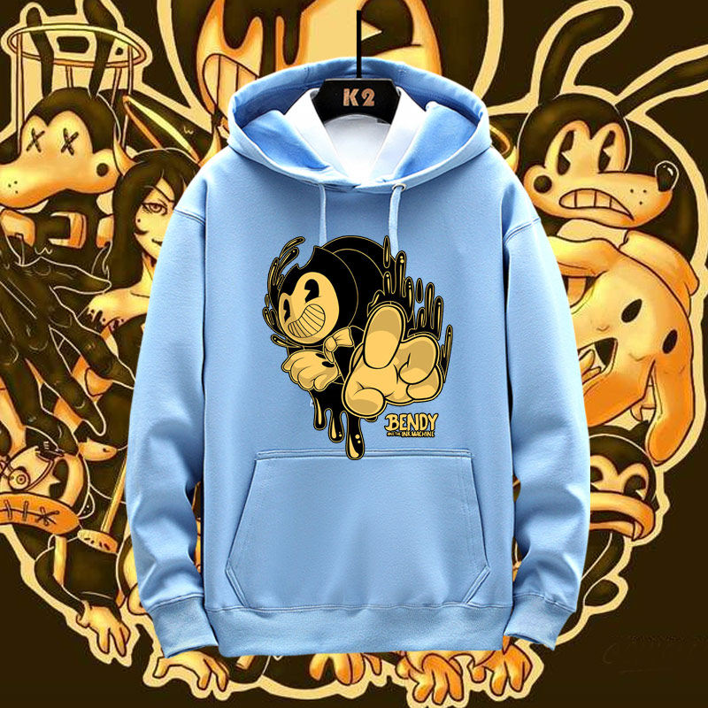 班迪墨水机器bendy动漫周边衣服男女情侣加绒卫衣连卫衣