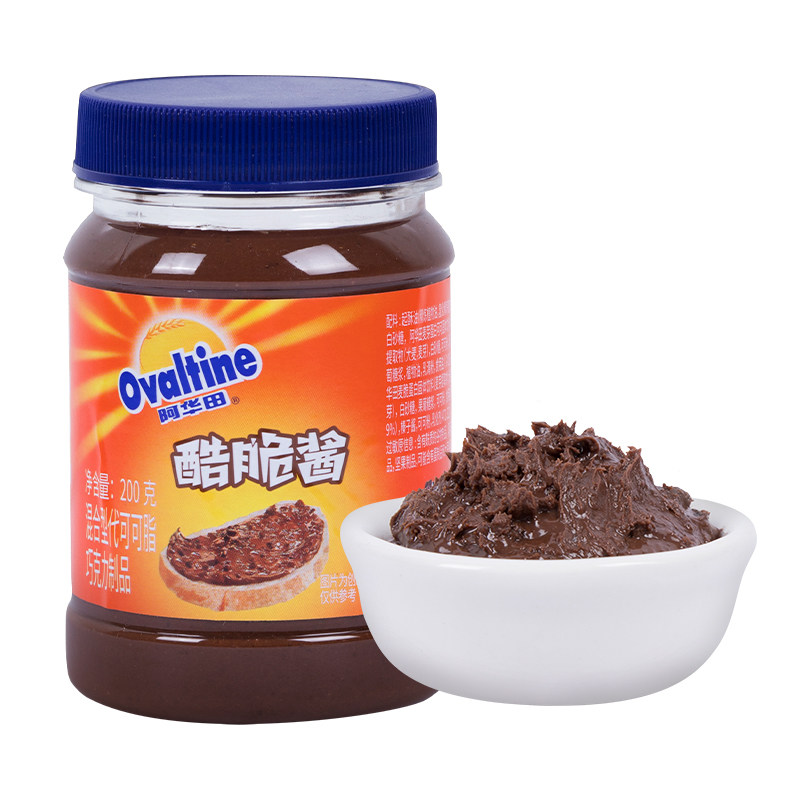 阿华田酷脆酱200g 巧克力酱烘培早餐面包罐装麦酷脆网红饮品原料