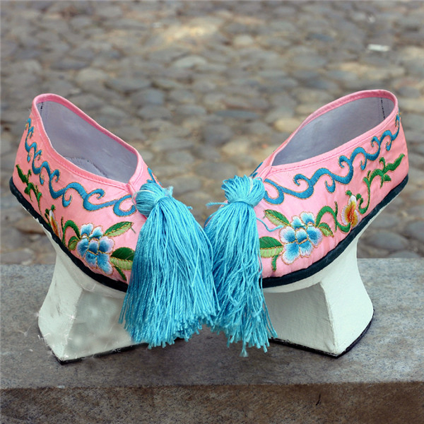 汐沚古装清朝格格鞋花盆底鞋皇后贵妃宫女甄嬛娘娘旗鞋女绣花鞋子