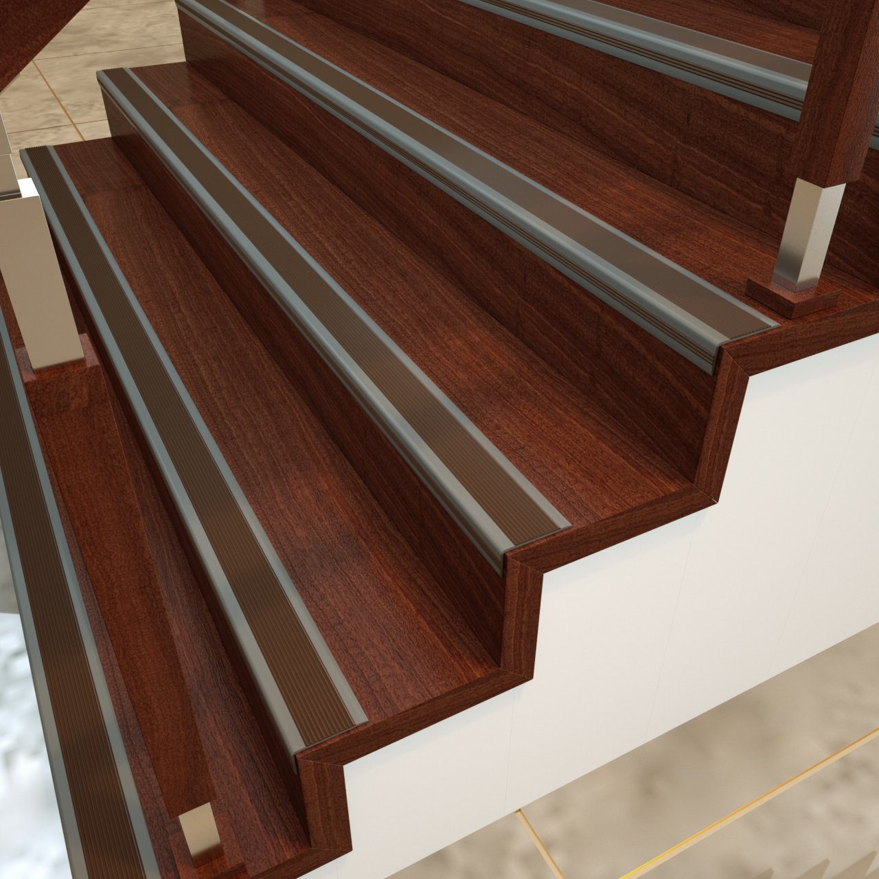 pvc楼梯踏步板自幼儿园台阶防撞护角防滑贴地楼梯踏步板