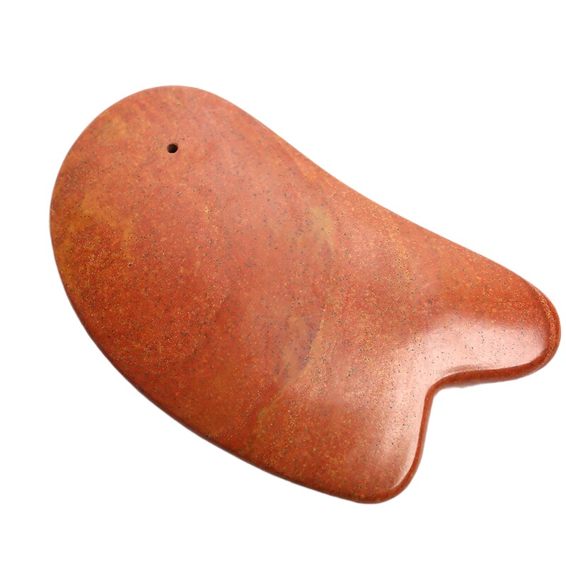 泗滨砭石刮痧板正品加厚玄黄红砭石非牛角按摩点穴面部全身通用