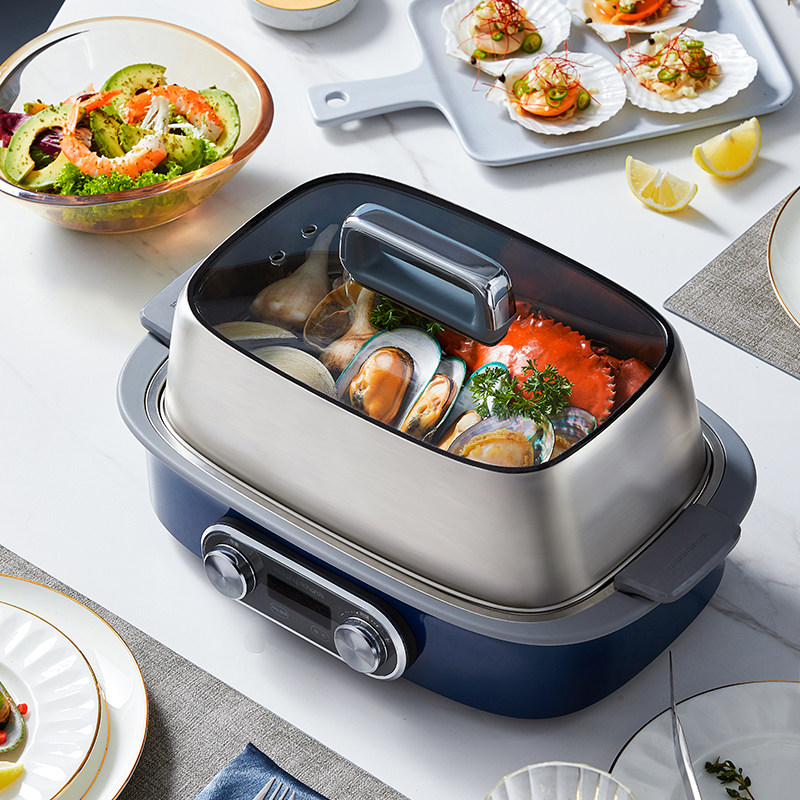 摩飞飞极速电蒸锅蒸汽汽锅多功能家用小型隔水电蒸锅