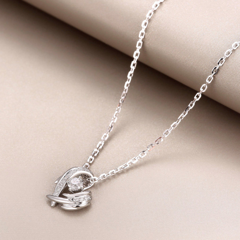 正品专柜结婚求婚吊坠50分项链钻石门店金钻石颈饰