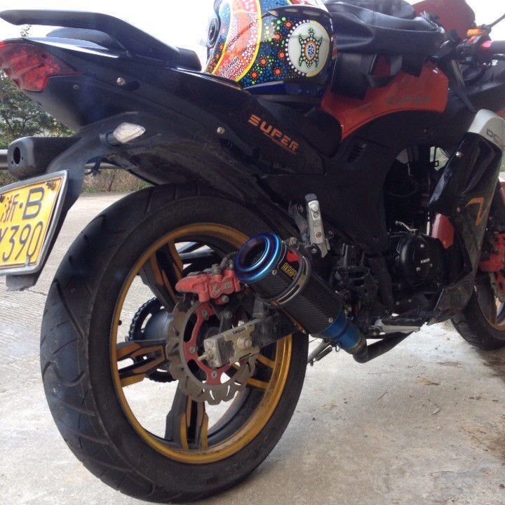 排气管摩托车炸街声浪100125烟囱鬼火改装排气管