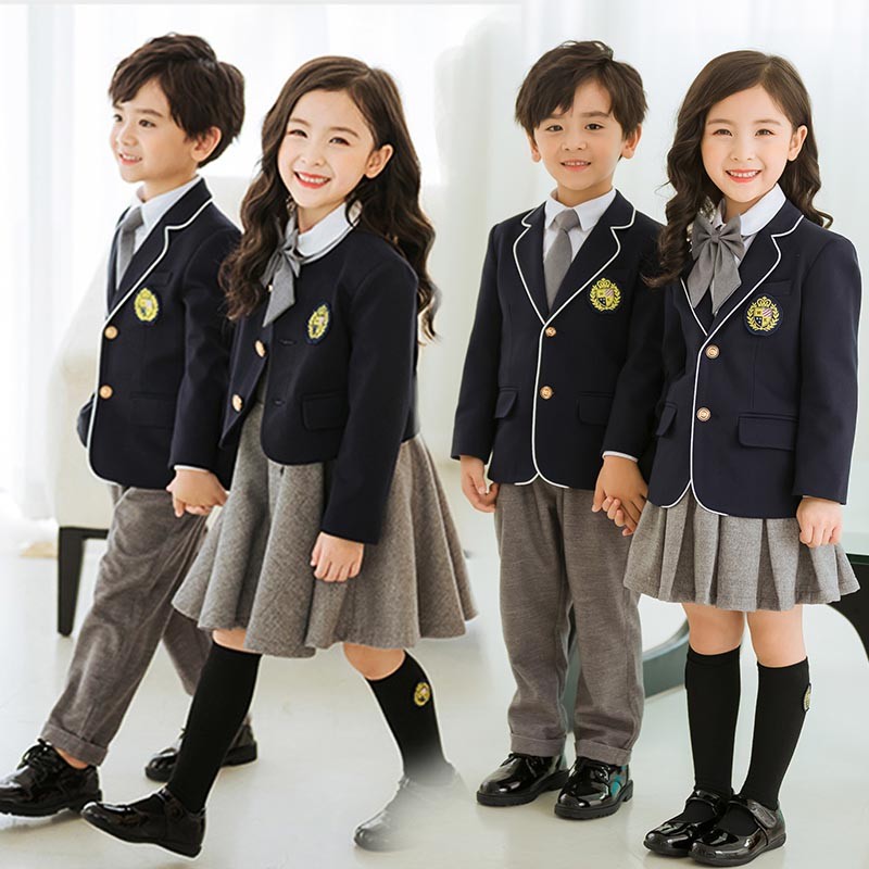 英伦学院西装校服小学生套装秋冬新款男女女童班校服