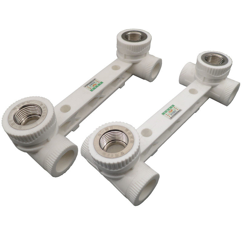 ppr双联内丝弯头连体水管配件4分内弯三通ppr管