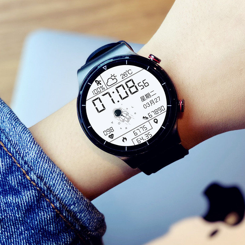 网红华强太空人表盘智能手表韩版电子表男女学生运动国产腕表