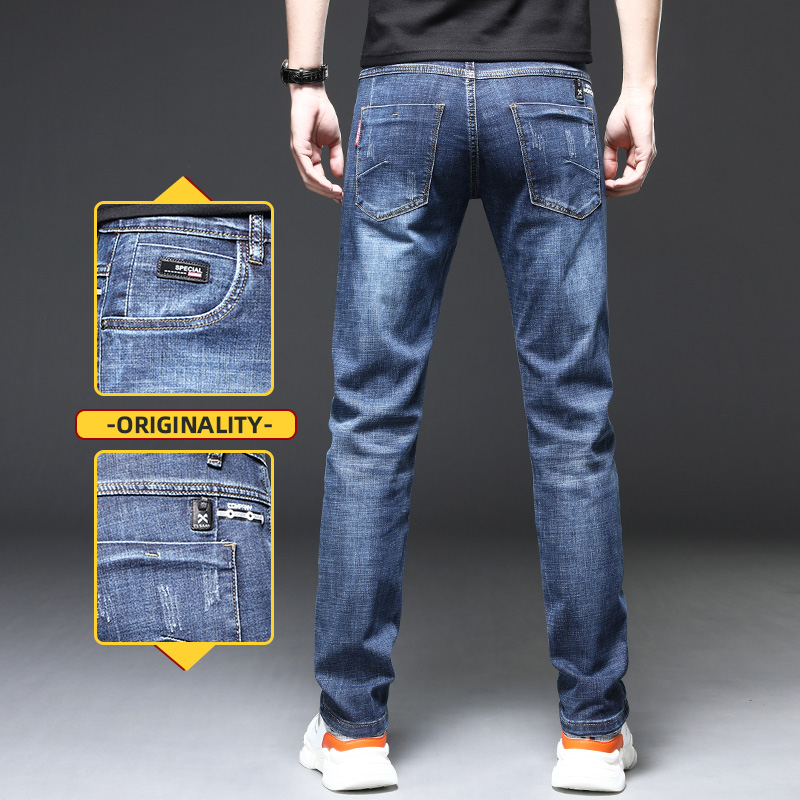 弹力男士直筒宽松牛仔裤男牛仔长裤男装休闲男款裤子潮牌新款男裤