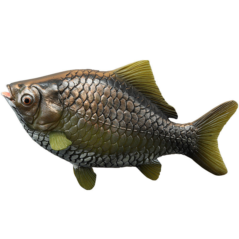 实心儿童仿真动物玩具鱼类模型套装鲫鱼刀子仿真