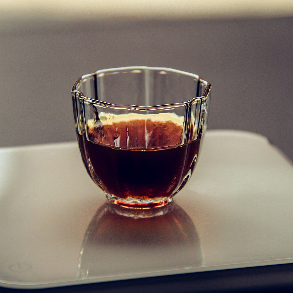 日系六边形手冲单品咖啡杯精致古法玻璃杯茶杯个人咖啡杯