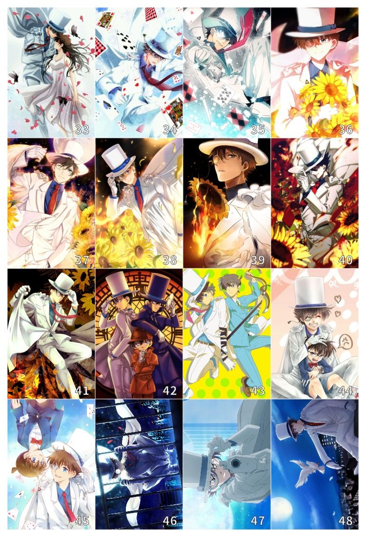 怪盗基德明信片周边侦探柯南黑羽快斗礼品邮寄动漫挂件