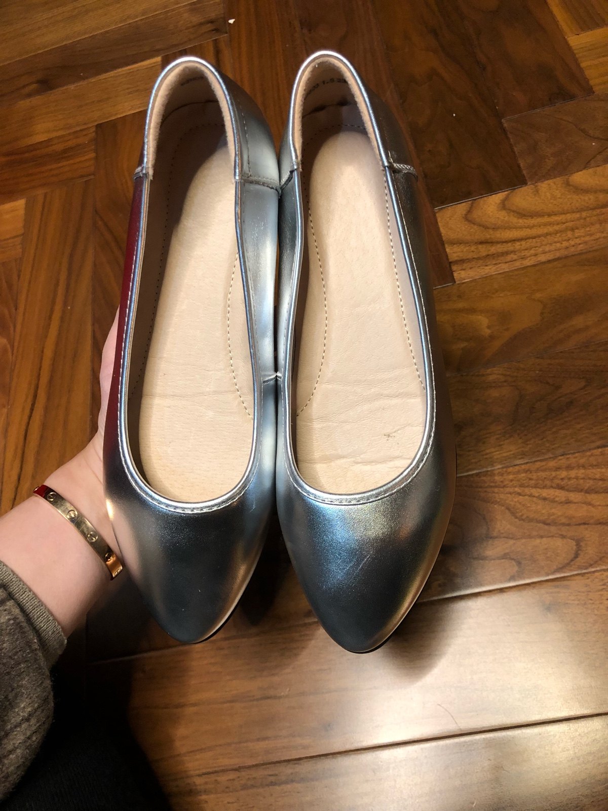 海航制服空姐尖头银色高跟细跟空乘工作单鞋单鞋